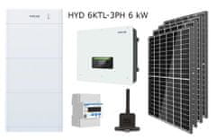 VS ELEKTRO Solární sestava HYD 6KTL-3PH II BDU+AKU: 5kWh, Počet FVP: 9×460 Wp / 4,1 kWp, Rozvaděč: DC rozvaděč pro 1 string