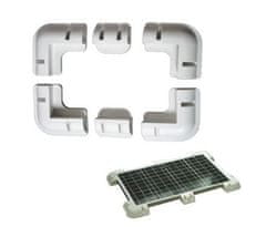 Držáky plastové pro uchycení solárních panelů + průchodka - bílé (7ks sada)