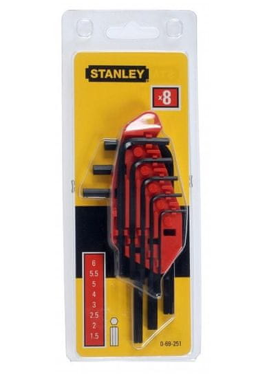 Stanley klíče imbus sada 1,5-6mm 8 ks s držákem (625718/0-69-251)
