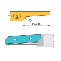 RH+ nůž spodní profilový S VP-45 HW (52145005)