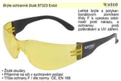 Extol Craft Ochranné brýle, žluté, s UV filtrem (97323)