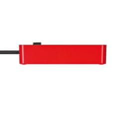 Brennenstuhl Ecolor zásuvková lišta černá/červená 3 vstupy 1,5m H05VV-F 3G1,0 * FR * (1153231070)