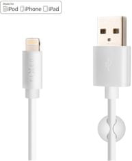FIXED nabíjecí a datový kabel USB-A - Lightning, MFi certifikace, 1m, bílá