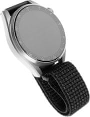 FIXED nylonový řemínek s Quick Release 20mm pro smartwatch, černá