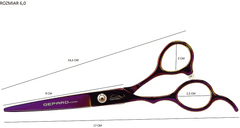 Enzo Holičské Nůžky Purple Dragon 6.0 Levoruké Modré