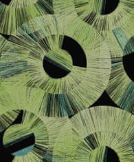 Zelená geometrická vliesová tapeta na zeď, SPI602, Spirit of Nature, Khroma by Masureel, 0,53 x 10,05 m