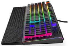 Endorfy herní klávesnice Omnis Pudd.Kailh BR RGB /USB/ brown switch / drátová / mechanická / US layout / černá RGB