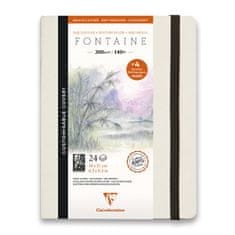 Clairefontaine Akvarelové album Fontaine Hot Pressed 21 x 16 cm, 24 listů, 300 g