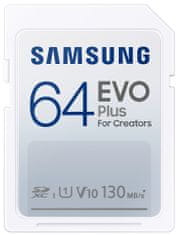 Samsung EVO Plus SDXC 64GB / CL 10 UHS-I U1 / V10