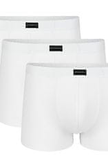 Amiatex Pánské boxerky 007 white 3 pack + Ponožky Gatta Calzino Strech, bílá, M