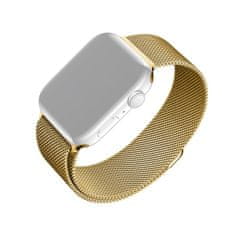 FIXED Síťovaný nerezový řemínek FIXED Mesh Strap pro Apple Watch 42/44/45/49mm, zlatý