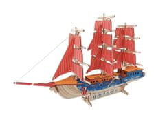 Kraftika Woodcraft dřevěné 3d puzzle evropská plachetnice