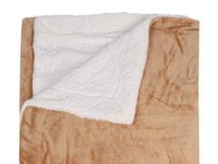 Kraftika 1ks hnědá tmavá hnědá deka beránek 150x200 cm, deky