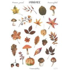 MINIMEE Samolepky a5 - podzimní listí a houby,