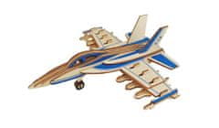 Kraftika Woodcraft dřevěné 3d puzzle bojové letadlo f18
