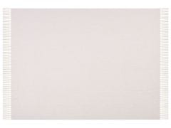 Beliani Bavlněná přikrývka 125 x 150 cm béžová YARSA