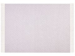 Beliani Bavlněná přikrývka 125 x 150 cm růžová/béžová MITYAL