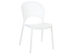 Beliani Sada 4 jídelních židlí bílé OSTIA