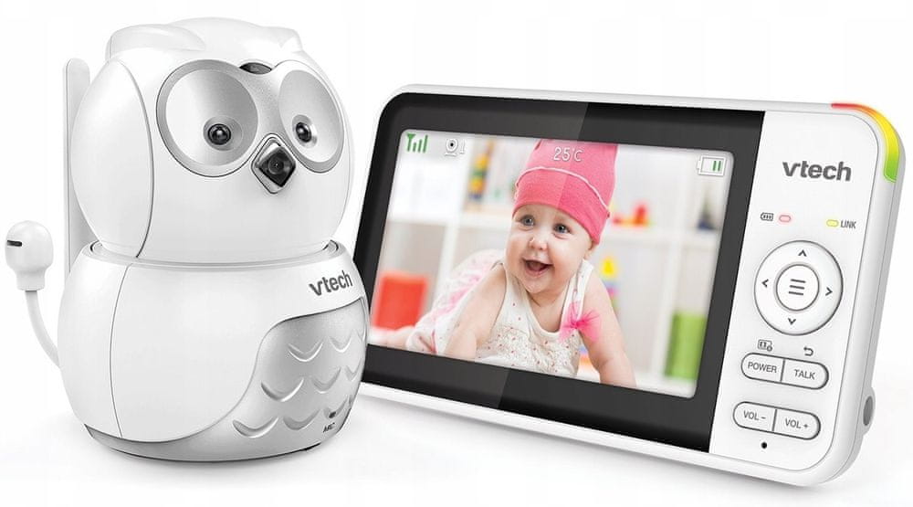 Levně Vtech BM5550-OWL, dětská video chůvička Sova s displejem 5" a otočnou kamerou