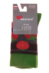 Amiatex Obrázkové ponožky 80 Funny tomato, šedá, 35/38