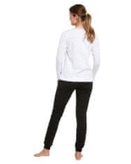 Cornette Dámské pyžamo 722/302 Star + Ponožky Gatta Calzino Strech, bílá, XL