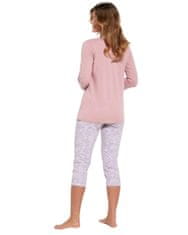 Cornette Dámské pyžamo 733/313 Clara + Ponožky Gatta Calzino Strech, růžová, M