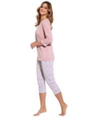 Cornette Dámské pyžamo 733/313 Clara + Ponožky Gatta Calzino Strech, růžová, M
