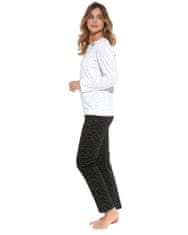 Cornette Dámské pyžamo 727/308 Cristal + Ponožky Gatta Calzino Strech, bílá, S