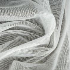 DESIGN 91 Hotová záclona s kroužky - Monic, bílá s dešťovým efektem 140 x 260 cm