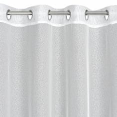 DESIGN 91 Hotová záclona s kroužky - Tamina, bílá matná, š. 1,4 mx d. 2,5 m