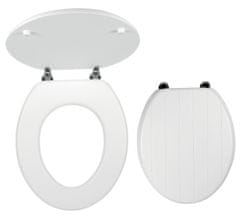 Novaservis WC sedátko, MDF bílá, panty kov-chrom WC/PROVENCE - Novaservis