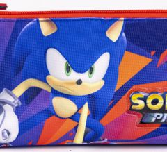 CurePink Školní penál na tužky Sonic The Hedgehog: Sonic Prime (23 x 12 x 2 cm)