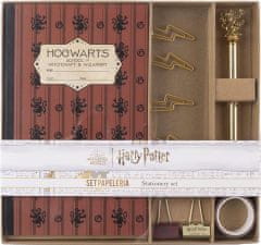 CurePink Set kancelářských potřeb s A5 blokem Harry Potter: Bradavice (14,8 x 21 cm)