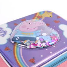 CurePink Taška na svačinu Peppa Pig|Prasátko Pepa: Confetti (22 x 23 x 8 cm)
