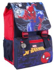 CurePink Školní batoh Marvel|Spiderman: Do toho hrdino! (objem 16 litrů|28 x 40 x 14 cm)