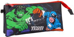 CurePink Trojitý školní penál na tužky Marvel|Avengers: Je čas hrdinů! (23 x 12 x 2 cm)