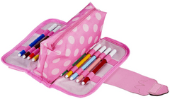 CurePink Školní penál na psací potřeby Disney: Minnie Mouse (22 x 10 x 5 cm)