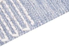 Beliani Bavlněný koberec 140 x 200 cm modrý/bílý ANSAR