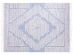 Beliani Bavlněný koberec 160 x 230 cm modrý/bílý ANSAR