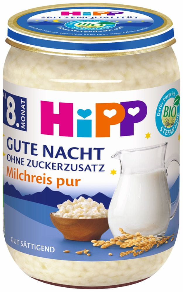 Levně HiPP BIO Kaše na dobrou noc rýžová 6 x 190 g, od 8. měsíce