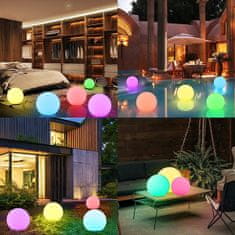Cool Mango Plující kulaté světlo pro zahradu nebo bazén, vodotěsná svítící koule, bazénové světlo s dálkovým ovládáním - Floatylight