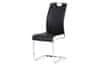 Moderní jídelní židle Jídelní židle chrom / koženka černá s bílými boky (DCL-406 BK)