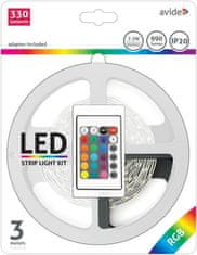Avide LED pásek (9570598) 12V,7,2W/m,RGB trafo, 3m