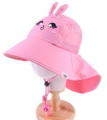 EXCELLENT Letní klobouček s píšťalkou růžový - Ušatý králíček