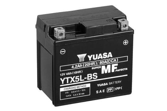 Yuasa Bezúdržbová baterie YUASA s kyselinou - YTX5L-BS YTX5L-BS