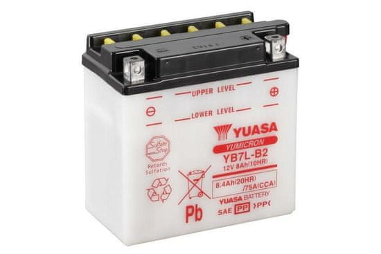 Yuasa Konvenční baterie YUASA bez kyselinové sady - YB7L-B2 YB7L-B2