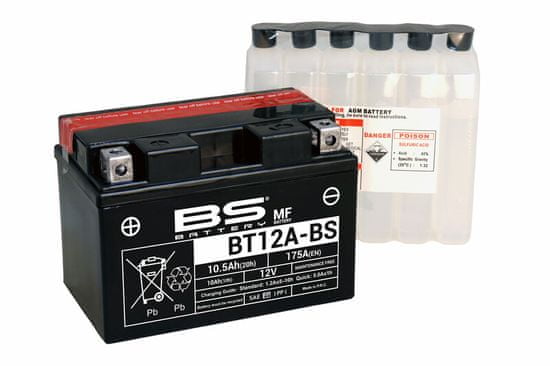 BS-BATTERY Bezúdržbová baterie s kyselinou - BT12A 300602