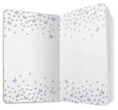Sigel Exkluzivní zápisník "Jolie", Butterfly Confetti, 135 x 203 mm, linkovaný, 87 listů, tvrdé desky, JN347