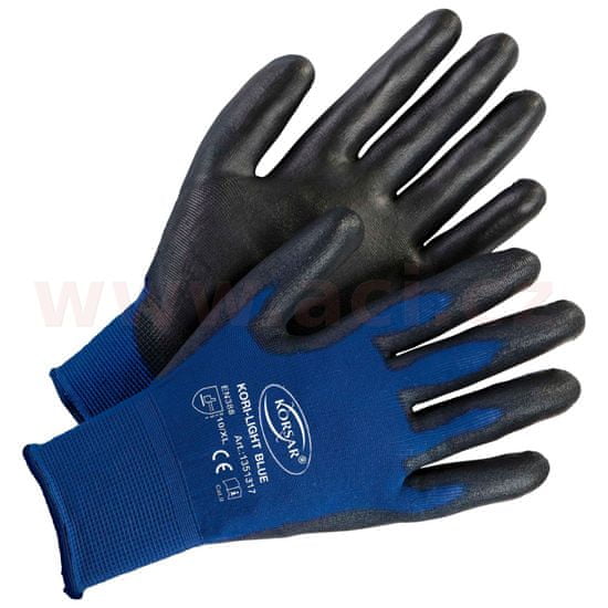 ACI Pracovní rukavice Korsar Kori-Light modrá nylon (sada 12 párů) 1351317