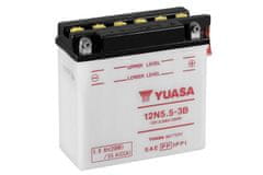 Yuasa Konvenční baterie YUASA bez kyselinové sady - 12N5-3B 12N5-3B